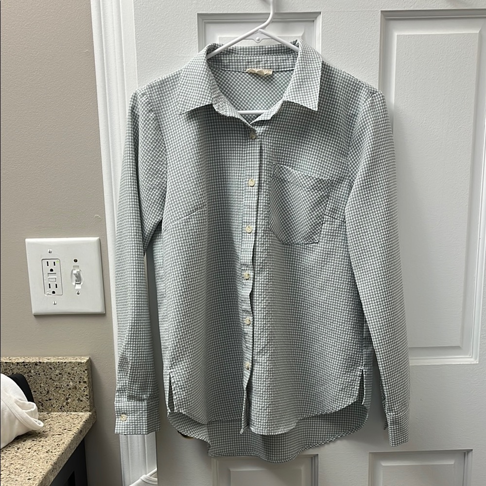 Gray Casual Button Down Shirt